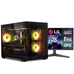 بي سي قيمنق, i5 14600KF, RTX 5060TI, رام 16GB, تخزين 1 تيرا SSD,  ويندوز 11, تجميعة بي سي دي ميغا مخصصة للالعاب والتصميم وصناع المحتوى مع شاشة تقسيط
