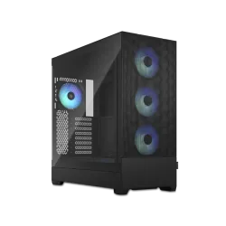 صندوق كمبيوتر ألعاب , فراكتال ديزاين , Pop XL Air RGB أسود زجاج مقوى شفاف (FD-C-POR1X-06)