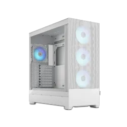 صندوق كمبيوتر ألعاب , فراكتال ديزاين , Pop XL Air RGB أبيض زجاج مقوى شفاف (FD-C-POR1X-01)