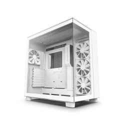 صندوق كمبيوتر العاب , NZXT , H9 Flow , حجم متوسط , ابيض , CM-H91FW-01