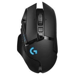 ماوس الألعاب اللاسلكي لوجيتك G502 LIGHTSPEED - مستشعر HERO 25K، دقة تصل إلى 25,600 DPI، إضاءة LIGHTSYNC RGB، متوافق مع POWERPLAY، وزن 114 جم مع أوزان قابلة للتعديل