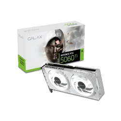 بطاقة الرسوميات GALAX RTX 5060TI 8GB بسعة 8GB GDDR6 لون ابيض– تبريد بمروحتين