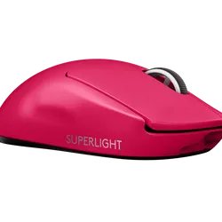 ماوس الألعاب اللاسلكي لوجيتك PRO X SUPERLIGHT - باللون الوردي، خفيف للغاية بوزن أقل من 63 جم، مستشعر HERO 25K، تقنية LIGHTSPEED، وعمر بطارية يصل إلى 70 ساعة
