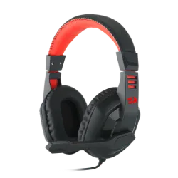 سماعة الألعاب Redragon ARES H120، مشغلات 40 مم، صوت ستيريو، وسائد أذن عازلة للضوضاء، ميكروفون عالي الحساسية، مقبس صوت 3.5 مم
