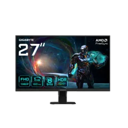 جيجابايت شاشة العاب GS27FA 27 انش FHD - 1920 × 1080، 180 هرتز، 1 مللي ثانية، 300 شمعة لكل متر مربع، فري سينك، HDR، HDMI 2.0