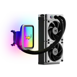 مبرد مائي , HYTE , THICC Q60 بحجم 240 مم × 52 مم + مراوح 32 مم مع شاشة LCD بحجم 5 إنش وإضاءة qRGB (FAN-HYTE-Q60-BW)