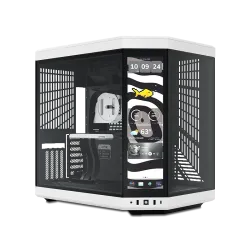 صندوق كمبيوتر، هايت، Y70 Touch Infinite، تصميم حديث، باندا - أسود وأبيض (CS-HYTE-Y70TI-WB)​