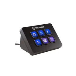 لوحة مفاتيح بشاشة ال سي دي للازرار للستريمرز من ايلجاتو ( لون اسود ) Elgato Stream Deck Mini - Compact Live Production Controller with 6 Customizable LCD keys, Trigger Actions in OBS Studio, Streamlabs, Twitch, YouTube and More (10GAI9901)