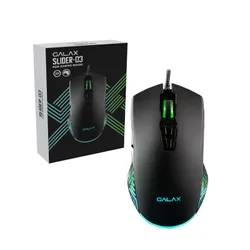 ماوس الألعاب جالاكسي سلايدر (SLD-03) - مستشعر قابل للتعديل حتى 7200 DPI، إضاءة RGB، 7 مفاتيح ماكرو قابلة للبرمجة، وكابل USB مجدول بطول 1.5 متر