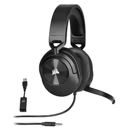 سماعات قيمينق احترافية من كورسير ( CORSAIR HS55 SURROUND WIRED - Carbon - ( CA-9011265-NA