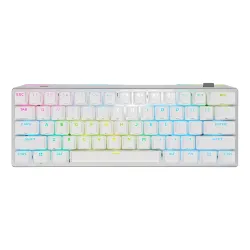 لوحة مفاتيح ميكانيكية K70 PRO MINI WIRELESS 60% بمفاتيح CHERRY MX Red وإضاءة RGB خلفية - أبيض
