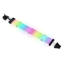 محول كابل للوحة الأم من ليان لي Lian Li Strimer Plus V2 12VHPWR (12+4 To 12+4 Pin) 8 Lights Guides ARGB Extension Cable