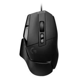 ماوس الألعاب لوجيتك G502 X- لون أسود - وزن خفيف 89 جم، مستشعر HERO 25K، مفاتيح هجينة LIGHTFORCE، 13 زرًا قابلاً للبرمجة، و5 ملفات تعريف مدمجة