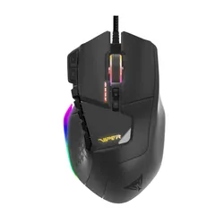 ماوس الألعاب باتريوت فيبر V570 بلاكاوت إيديشن - سلكي، إضاءة RGB، دقة قابلة للتعديل، 13 زرًا قابلًا للبرمجة، وأداء دقيق للألعاب (الموديل: PV570LUXWAK)