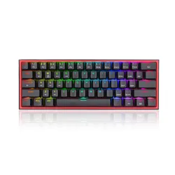 لوحة مفاتيح الألعاب الميكانيكية Redragon Fizz Pro BT سلكية ولاسلكية - أسود