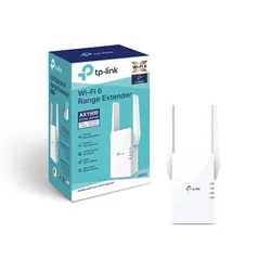 موسع نطاق شبكة AX1500 من تي بي لينك مع 6 سرعات Wi-Fi، سرعة تصل إلى 1500 ميغابايت بالثانية ومعزز Wi-Fi ثنائي النطاق، مكرر لاسلكي مع منفذ غيغابايت، 2 جهاز هوائي خارجي، سهل الإعداد (RE505X)
