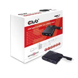 تحويلة يو اس بي تايب سي الى اتش دي ام اي + يو اس بي + يو اس بي تايب سي من كلو 3دي USB Type-C to HDMI™ 2.0 + USB 2.0 + USB Type-C Charging Mini Dock