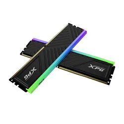 اكس بي جي مجموعة ذاكرة DDR4 D35G RGB DDR4 3200MHz CL16 16GB (2x8GB) PC4-25600 RAM 288 pin UDIMM وحدة تبريد سوداء (AX4U32008G16A-DTBKD35G) من سبيكتريكس